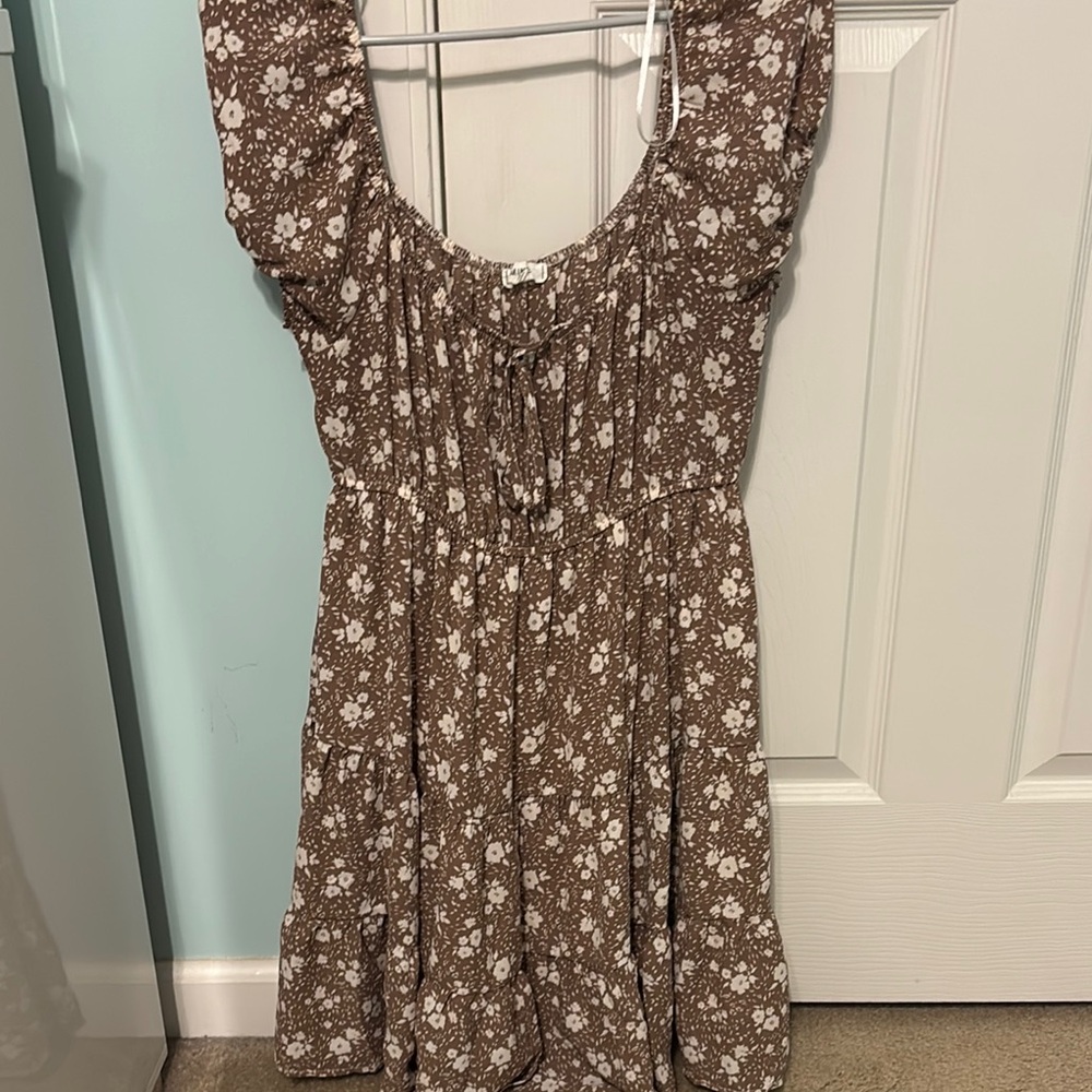 MINE brown babydoll dress